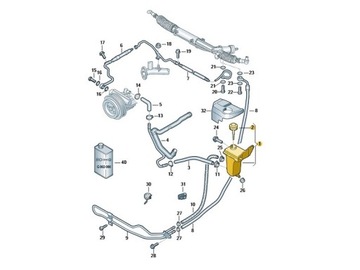 Бачок для жидкости гидроусилителя рулевого управления Audi A4 B6 B7 Exeo OE