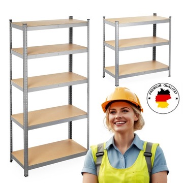 REGAŁ MAGAZYNOWY DO DOMU WYTRZYMAŁY STAL 175KG MDF 180x90x40cm StandHeiz
