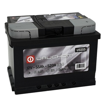AKUMULATOR URUCHOM SILVER 55Ah 520A P+ US55S