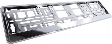 CHROMOWANA RAMKA REJESTRACYJNA POD TABLICE REJESTRACYJNA CHROM METALIK PL