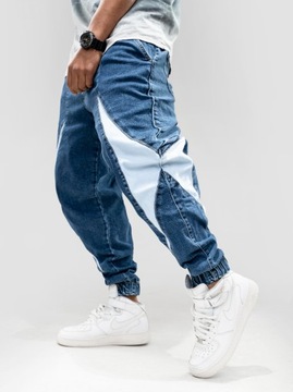 SPODNIE JEANSOWE JOGGER POINT X Niebieskie L