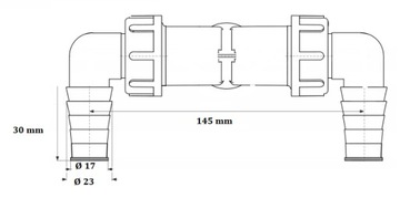 СИФОН НАВЕРХНИЙ ДЛЯ СТИРАЛЬНОЙ И СУШИЛЬНОЙ МАШИНЫ DN 32/40 ДВОЙНОЙ