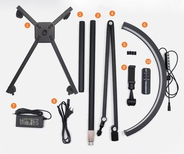 HD-M50X 36 Вт Напольный светодиодный светильник для видеосъемки в форме полумесяца