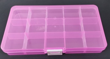 Контейнер-органайзер, коробочка для шурупов, 15 отделений.