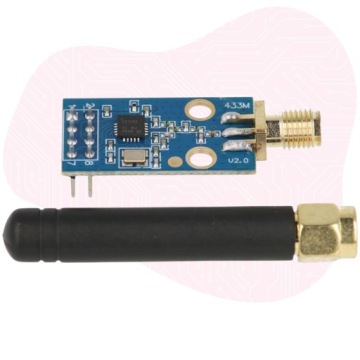Модуль радиопередатчика-приемника CC1101 433 МГц с антенной