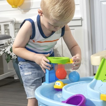 WODNY STÓŁ WODNA AKCESORIAMI PLAC BUDOWY DWUPOZIOMOWY WODNĄ STOLIKI STEP2