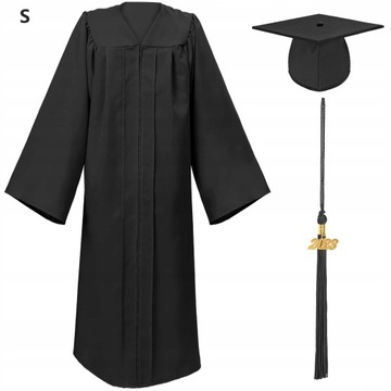 Родильные шапочки и выпускной халат, черный Комплект 2023, черный