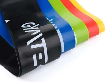 НАБОР ИЗ 5 ЛЕНТ СОПРОТИВЛЕНИЯ ТРЕНИРОВОЧНЫЕ ЛЕНТЫ 0,5-30 КГ GYMTEK