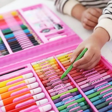 БОЛЬШОЙ НАБОР ХУДОЖЕСТВЕННЫХ РАСКРАСОК ДЛЯ ДЕТЕЙ, АРТ + ЧЕМОДАН, 208 шт.