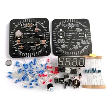 Электронные вращающиеся часы, 60 светодиодов, в корпусе DIY KIT.