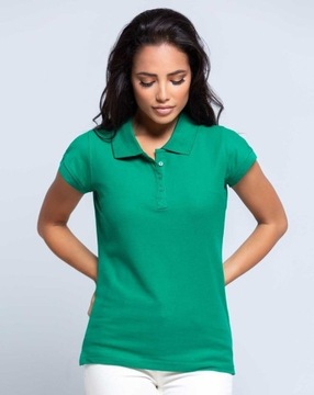 Polówka damska polo REGULAR JHK fioletowa S