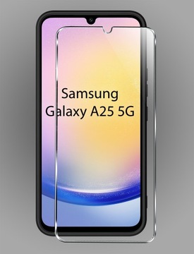 Etui do Samsung Galaxy A25 5G silikonowe MATOWE CZARNE + SZKŁO OCHRONNE 9H
