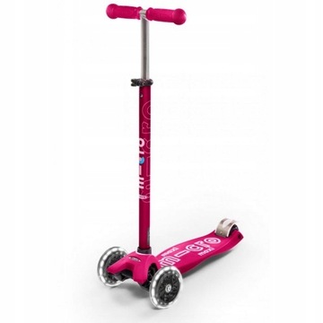 HULAJNOGA MAXI MICRO DELUXE trójkołowa PINK LED