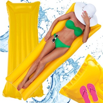 MATERAC DMUCHANY DO PŁYWANIA LEŻAK WODNY PLAŻOWY NA BASEN PLAŻĘ DO WODY XL