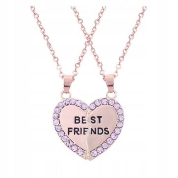 BIŻUTERIA NASZYJNIK BEST FRIENDS - Crystal Gold