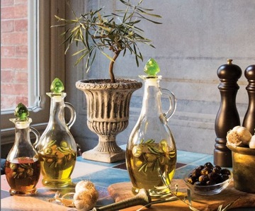 ГРАФИН СТЕКЛЯННЫЙ 750МЛ ОЛИВКОВЫЙ ДЛЯ ОЛИВКОВ M-243