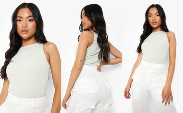 2D1A70 P29 BOOHOO PETITE SZAŁWIOWE BODY W PRĄŻKI XS