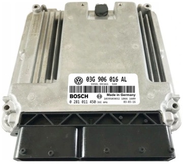JEDNOTKA ECU VW 03G906016AL 0281011450 IMOBILIZÉR OFF
