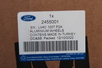 4× DISK HLINÍK FORD OE KUGA MK3 7.5" X 19" 5X108 ET 50