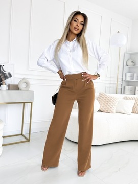 Элегантные женские мягкие широкие брюки с расклешенным низом, 40л