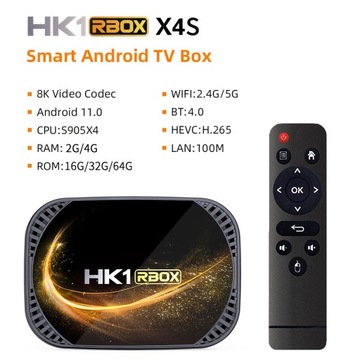 HK1 X4S TV BOX S905X4 ТВ-приставка Android 11.0, двухдиапазонная