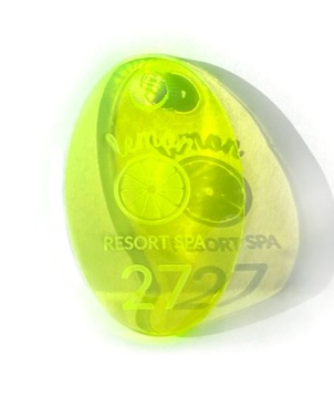 брелок БРЕЛКИ цифры оргстекло FLUO 3х5 см полупрозрачный 10 шт.