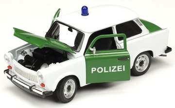 METALOWY MODEL AUTO TRABANT MYDELNICZKA POLICJA