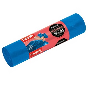 Paclan BIG & STRONG Worki na śmieci NIEBIESKIE 160 l 20 sztuk
