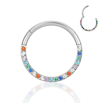 Kolczyk Kółko Clicker Helix Nostril Tragus 1,0/6