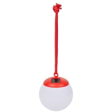 Lampa solarna LED wisząca kula biała 10cm 1szt. SOLAR ciepłe światło