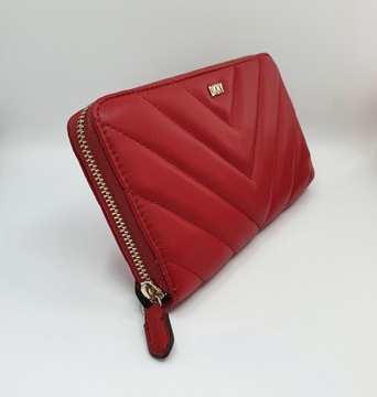 DKNY damski długi portfel czerwony