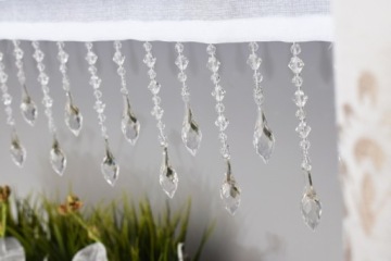 ХРУСТАЛЬНЫЕ БУСИНЫ ДЛЯ ШТОР НА ДЛИННОЙ ПОЛОСЕ, 12 СМ