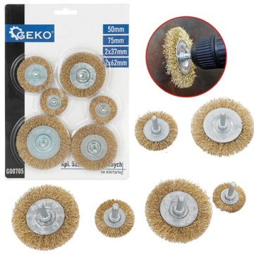 ZESTAW DRUCIANYCH SZCZOTEK DO WIERTARKI WKRĘTARKI