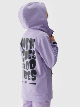 КУРТКА ИЗ СОФТШЕЛЛА С КАПЮШОНОМ ДЛЯ ДЕВОЧЕК 4F AW23F153