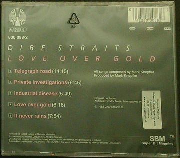 Dire Straits - Love Over Gold SBM Super Bit Mapping CD / ОРИГИНАЛЬНАЯ ФОЛЬГА /