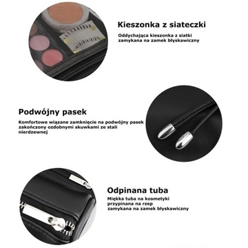 Футляр для кистей для макияжа Roll n go, завязанный тюбик