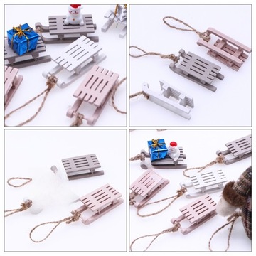 КАНТРИ ДЕКОР РОЖДЕСТВЕНСКИЕ Сани, БЕЛЫЕ 6Х2,5Х1,7СМ ШТ.