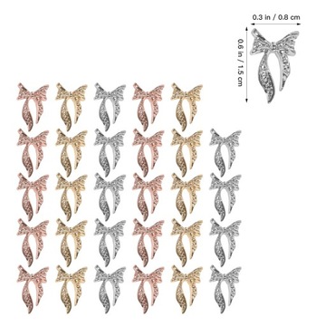 Наклейки для ногтей Художественные аксессуары Бантики Драгоценности Металлические подвески