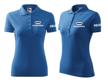 damska koszulka polo PIELĘGNIARKA czepek XL