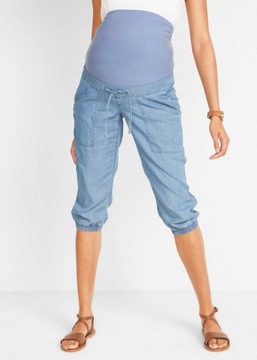 B.P.C spodnie jeansowe capri 3/4 ciążowe 48.