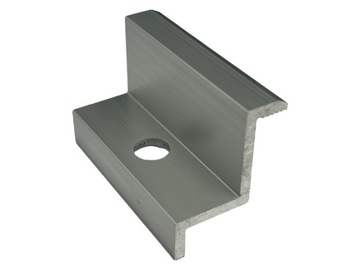 KLEMA KOŃCOWA UCHWYT BOCZNY PV 40MM SREBRNA 1 SZT