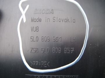 SKODA YETI 5L 09-13 PODBĚH LEVÝ PŘEDNÍ