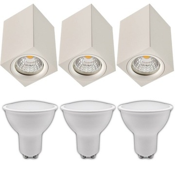 ZESTAW Lampa LED Spot Halogen Plafon + Żarówka