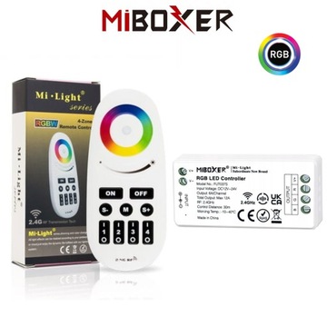 STEROWNIK + PILOT DO TAŚM RGB 4 STREFY Z PAMIĘCIĄ