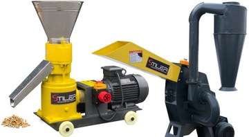 PELECIARKA GRANULATOR 3kW + MŁYN BIJAKOWY 4KW ZESTAW DO PRODUKCJI PELETU