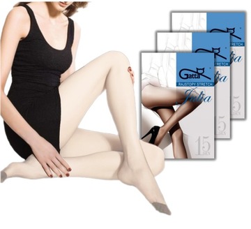 Rajstopy Gatta Julia STRETCH 15DEN 1-XS sabia 3pak