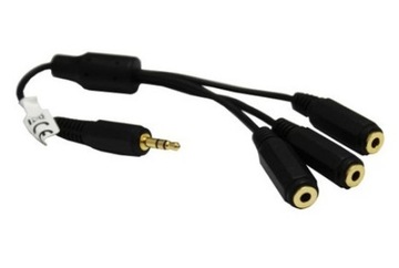 Rozdzielacz AUDIO Jack 3,5 wtyk / 3x gniazdo(0289b