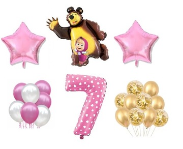 Мини-набор «Маша и Медведь» из 2 воздушных шаров на день рождения