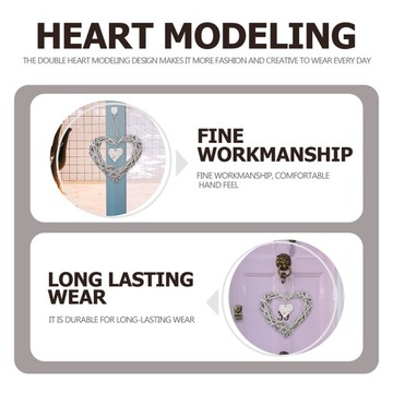 3шт плетеный венок в виде сердца, подвесной венок для