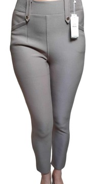 Spodnie damskie leginsy dopasowane elastyczne S/M brąz